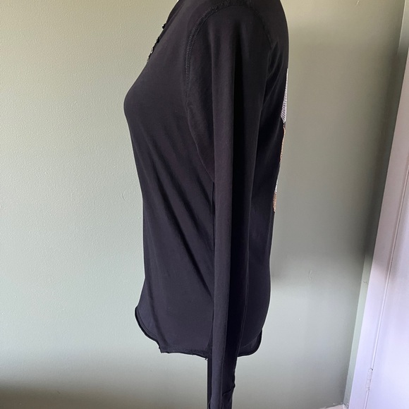 Zadig and Voltaire Tunisien ML Camo Skull Strass Henley Top - Picture 10 of 10